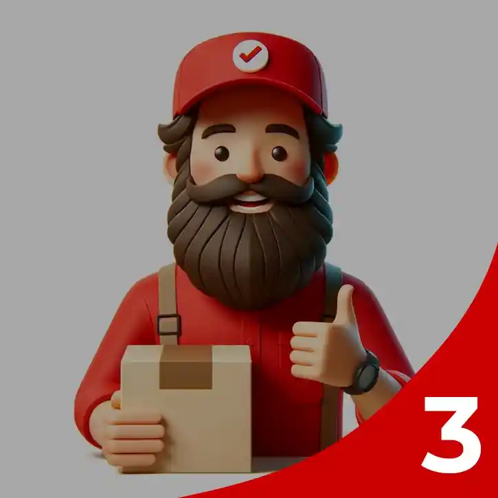 image d'un homme content d'avoir receptionné sa commande